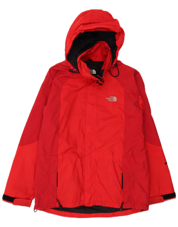 Giacca antipioggia da uomo con cappuccio The North Face UK 36 Small Nylon rosso a blocchi di colore