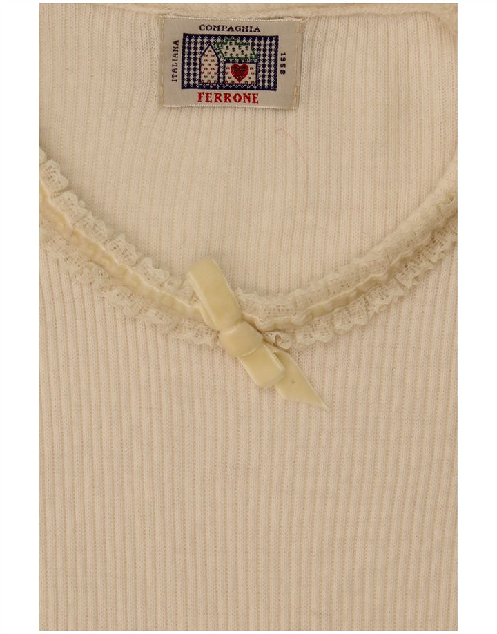 Body a maniche lunghe da donna Compagnie UK 12 medio bianco sporco