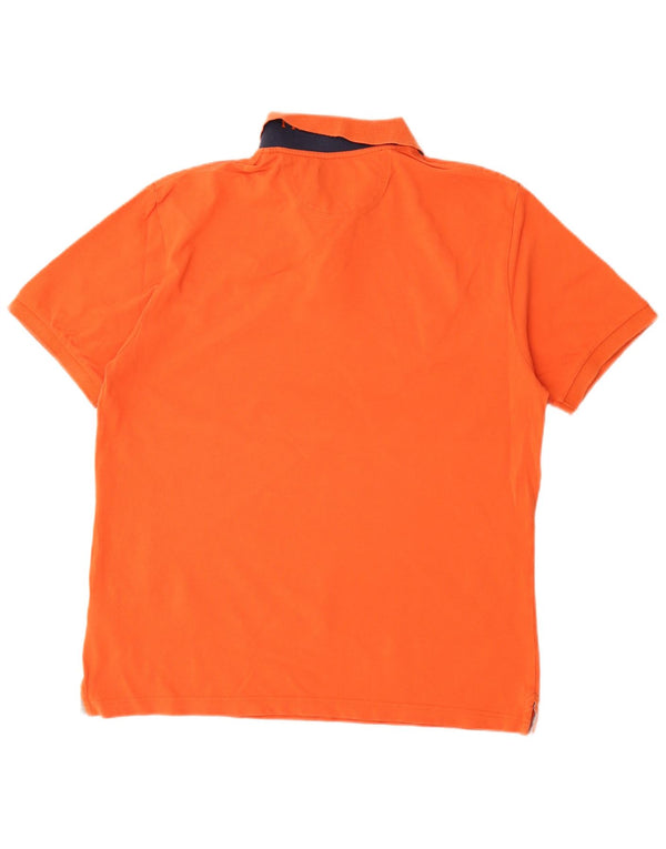 Polo Hackett da uomo slim fit grande in cotone arancione