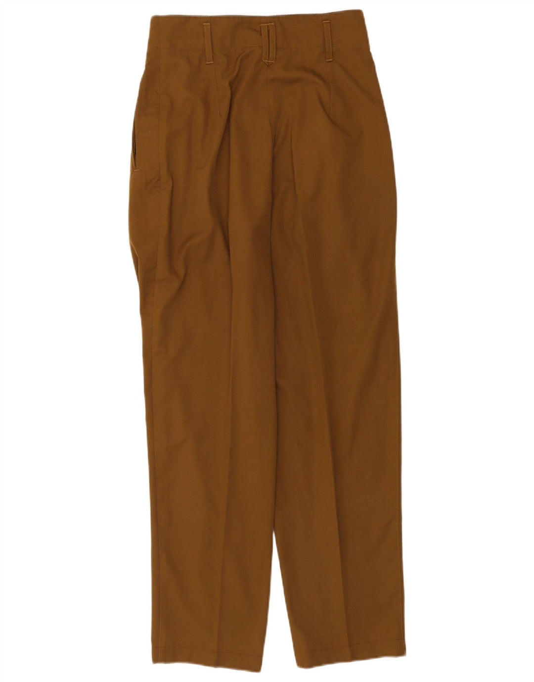 Pantaloni casual con ancoraggio da donna vintage EU 38 medio W28 L30 poliestere kaki
