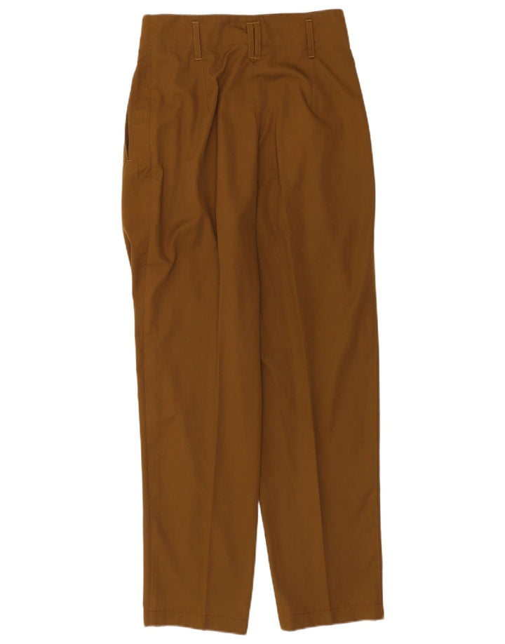 Pantaloni casual con ancoraggio da donna vintage EU 38 medio W28 L30 poliestere kaki