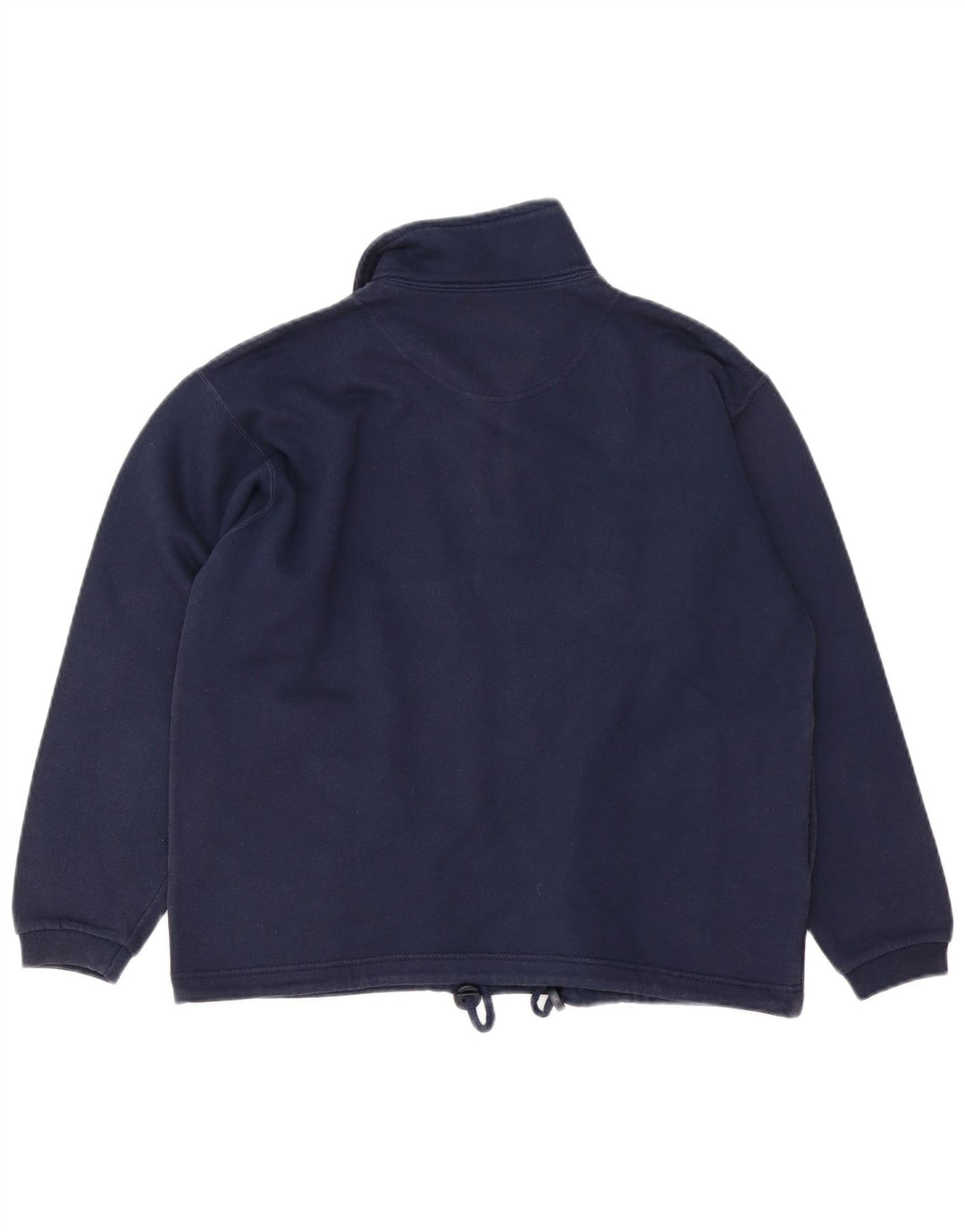 Felpa da donna con collo con zip CHAMPION, maglione UK 14, cotone blu navy medio