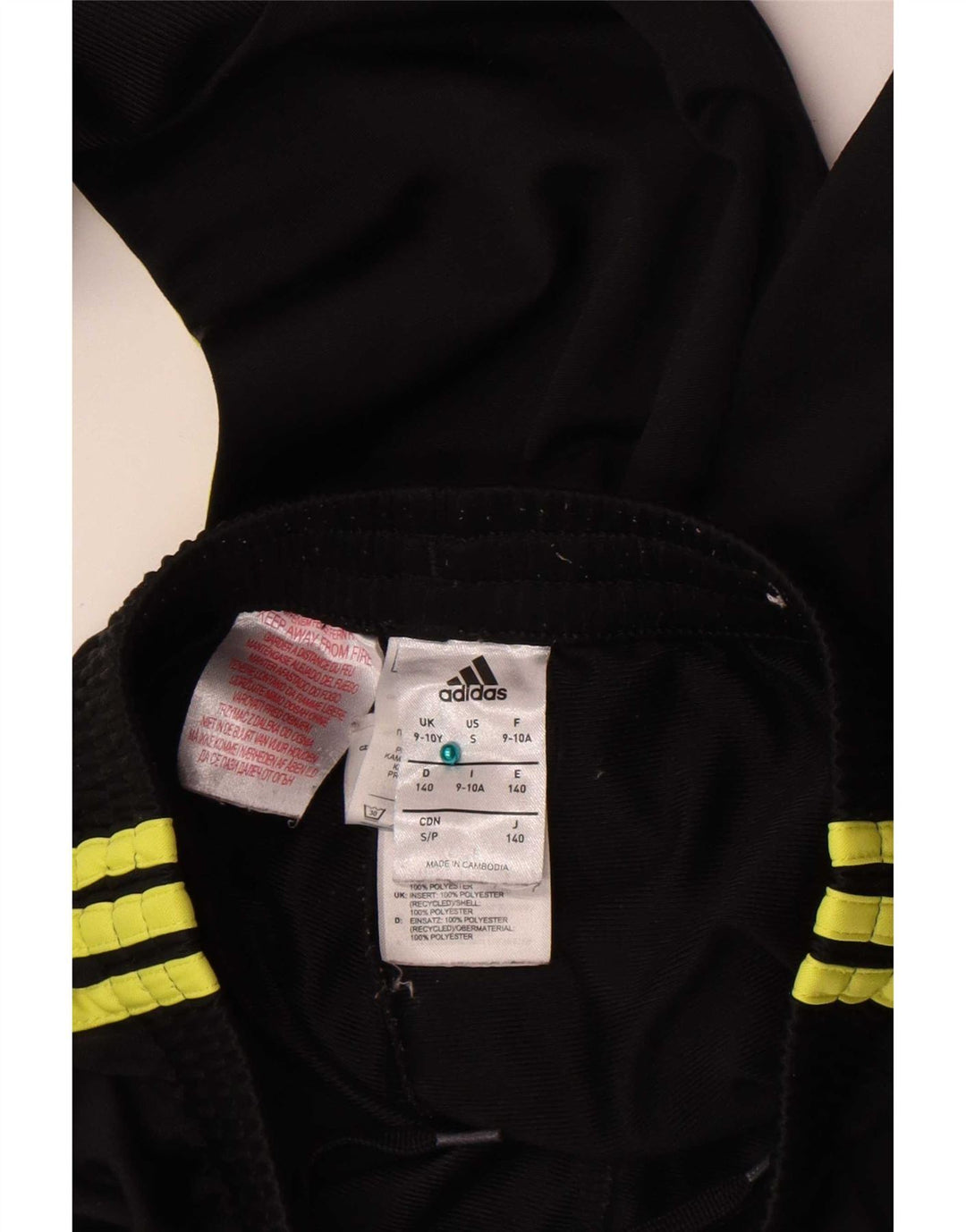Pantaloni della tuta da ragazzo Adidas 9-10 anni in poliestere nero