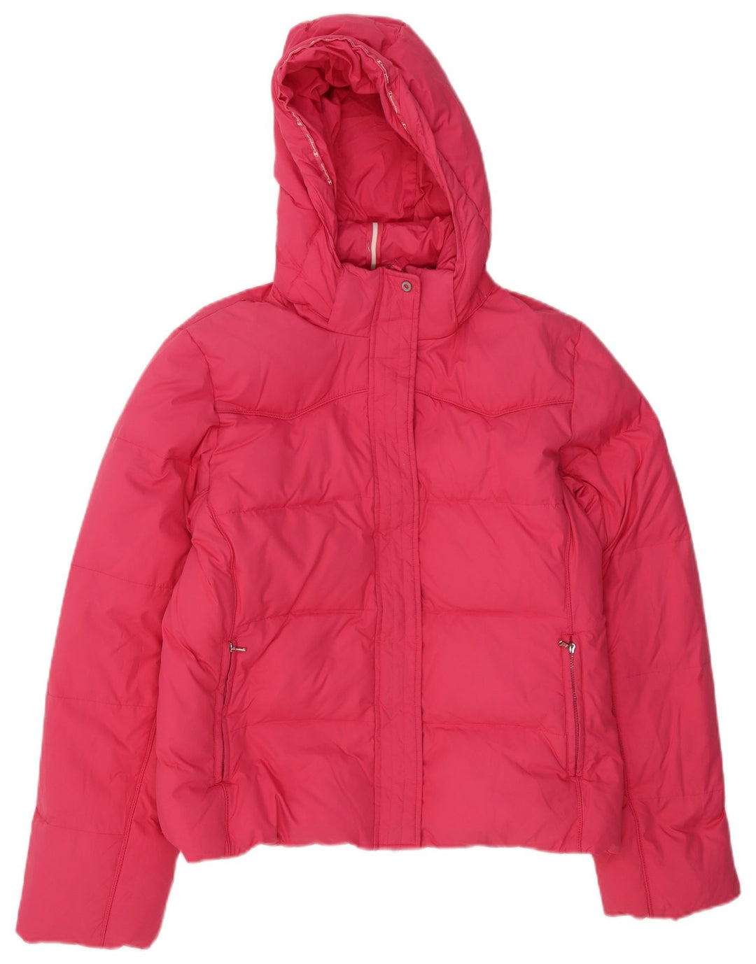 CHAMPION Womens Hooded Padded Jacket UK 18 XL Pink Polyester Vintage Champion and Second-Hand Champion from Messina Hembry 