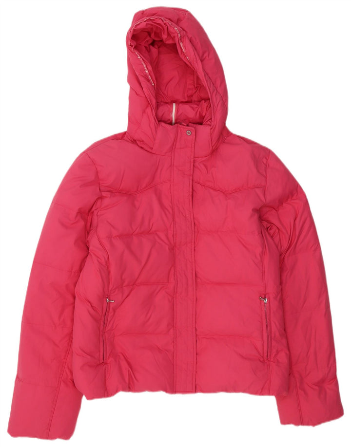 CHAMPION Womens Hooded Padded Jacket UK 18 XL Pink Polyester Vintage Champion and Second-Hand Champion from Messina Hembry 