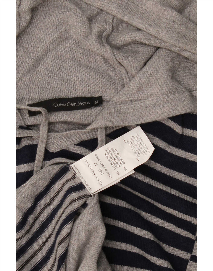 Maglione con cappuccio da uomo Calvin Klein Jeans color block grigio medio