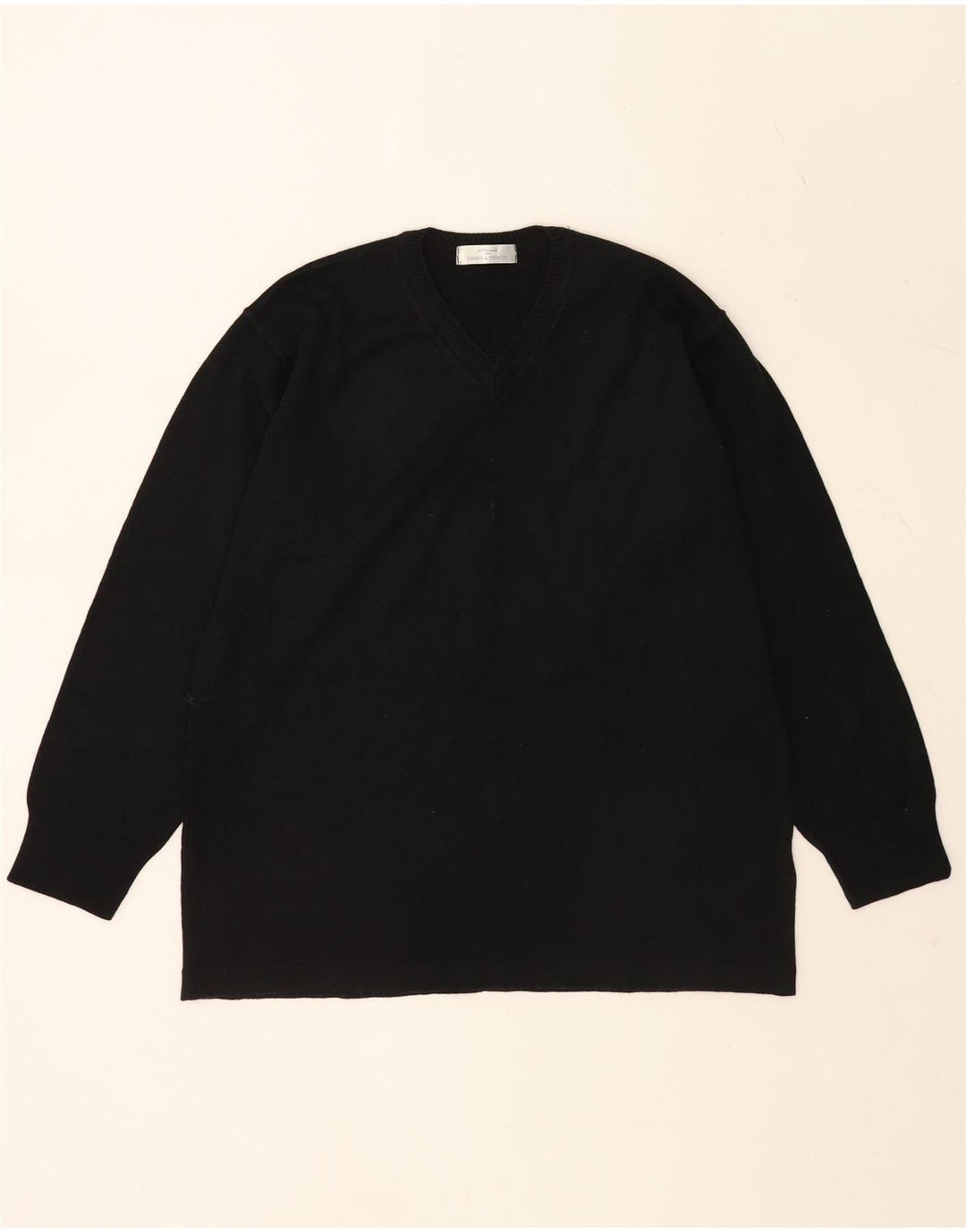 Maglione Marks & Spencer da ragazzo con scollo a V 13-14 anni in acrilico nero