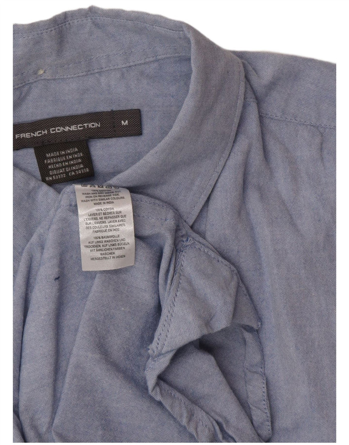 FRENCH CONNECTION Camicia da uomo in cotone blu medio