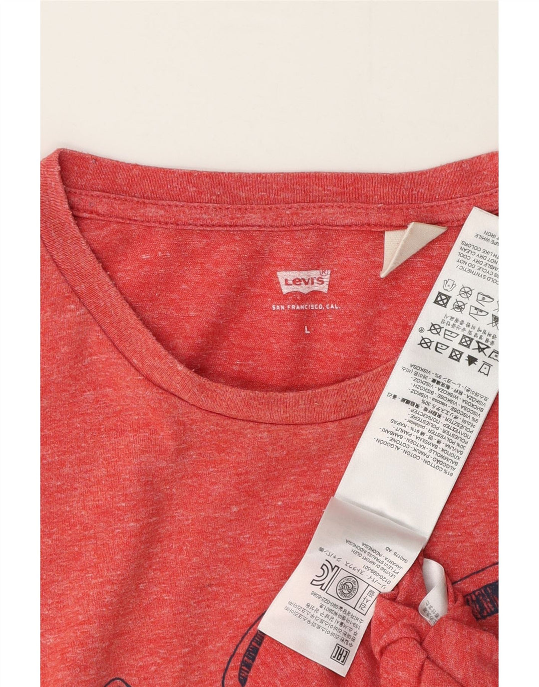 T-shirt grafica da uomo Levi's Top grande in cotone chiazzato rosso