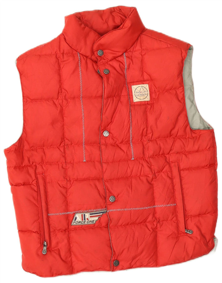 Gilet imbottito con grafica Murphy & Nye per ragazzi, 9-10 anni, grande, rosso, in poliammide