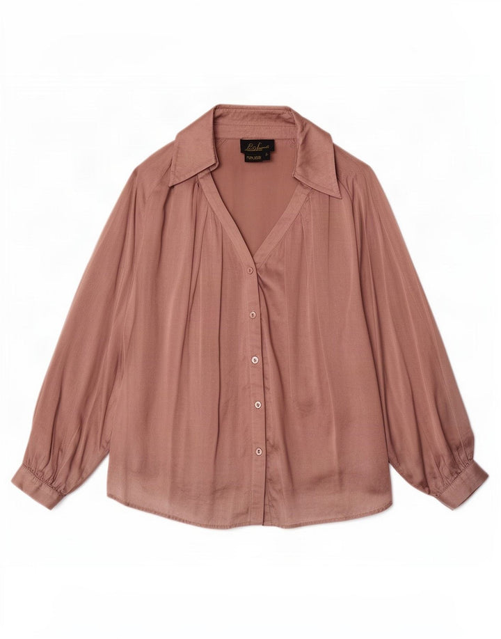 Luisa Spagnoli Camicia Blusa Donna Taglia Unica Seta Rosa