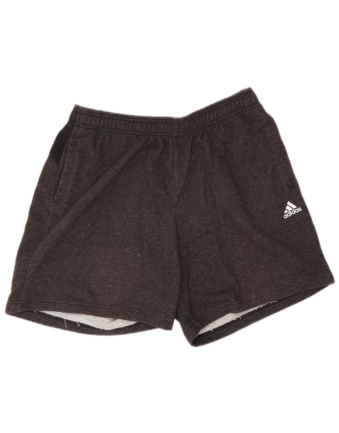 Pantaloncini sportivi da uomo Adidas grandi in cotone grigio