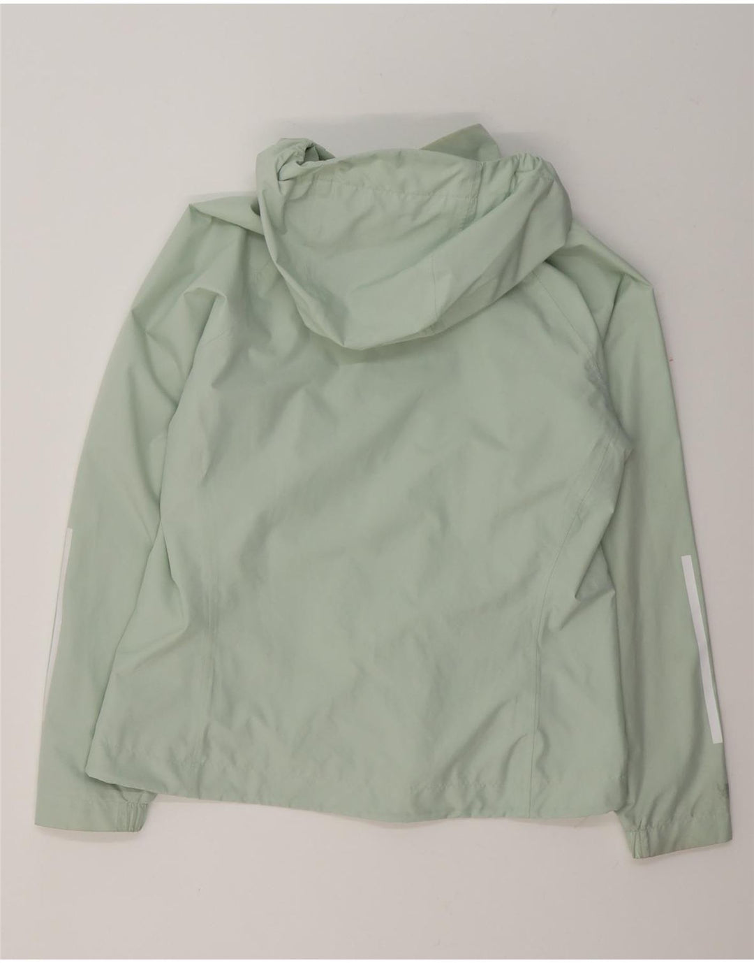 Giacca antipioggia con cappuccio da donna Adidas UK 16/18 Large Verde Poliestere