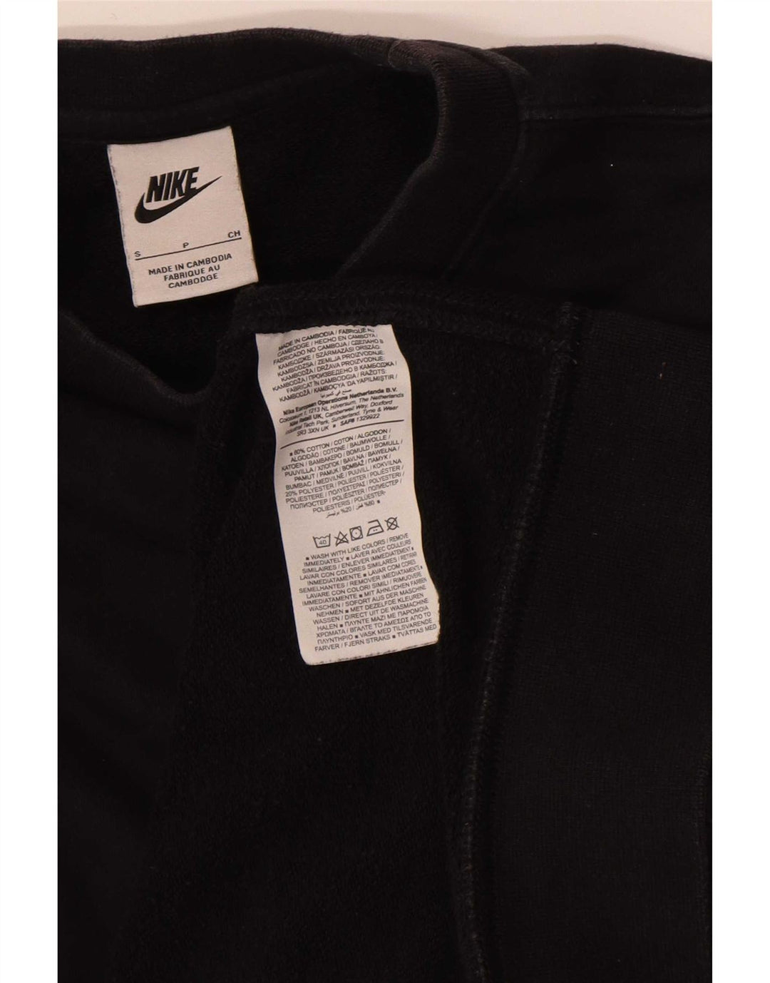 Felpa Nike Uomo Maglione Piccolo Nero Cotone Sportivo