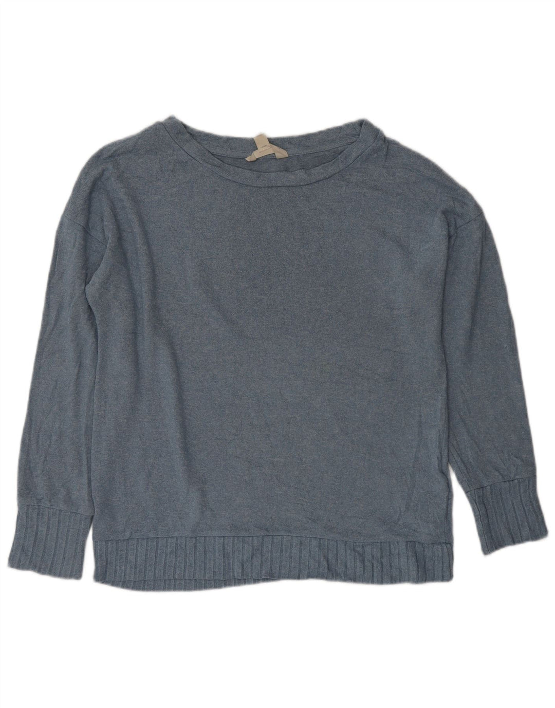 MARKS & SPENCER Maglione oversize da donna con scollo a barca UK 10 Piccolo Blu