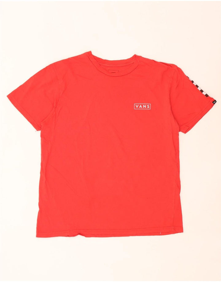 T-shirt grafica da uomo con vestibilità classica Vans, taglia grande, in cotone rosso