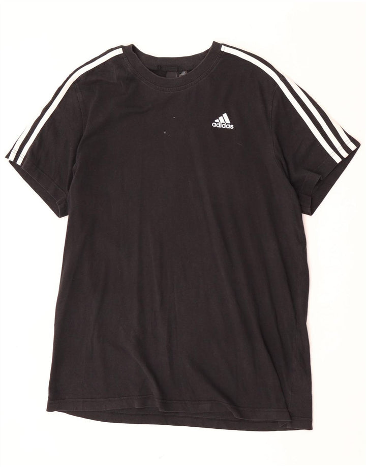 T-shirt Adidas da uomo Top Large in cotone nero