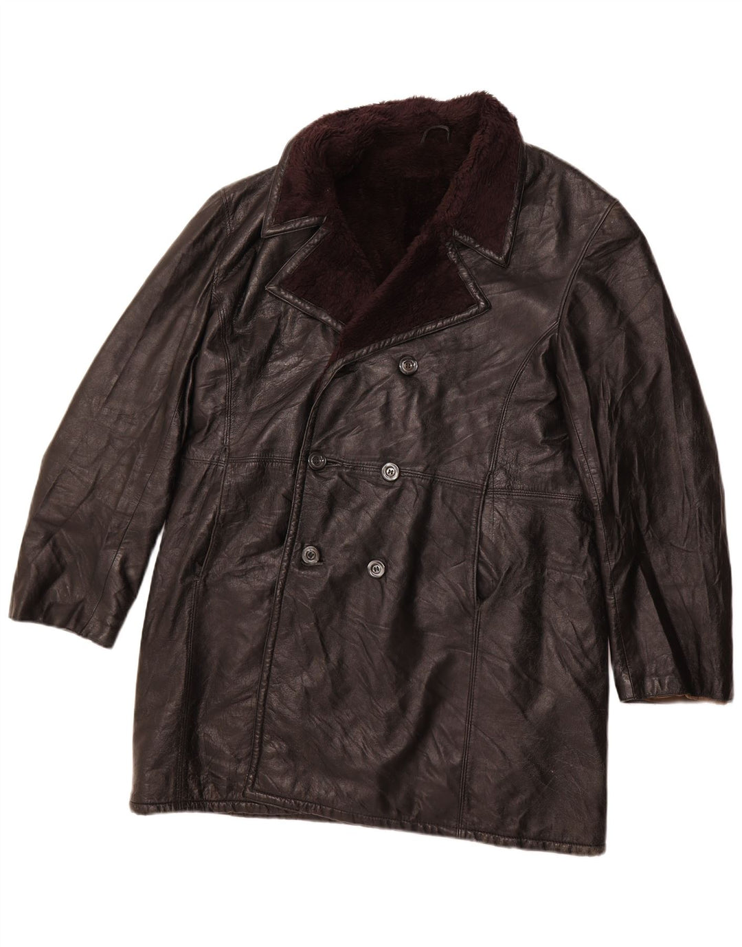 Soprabito doppiopetto da uomo VINTAGE UK 40 grande nero