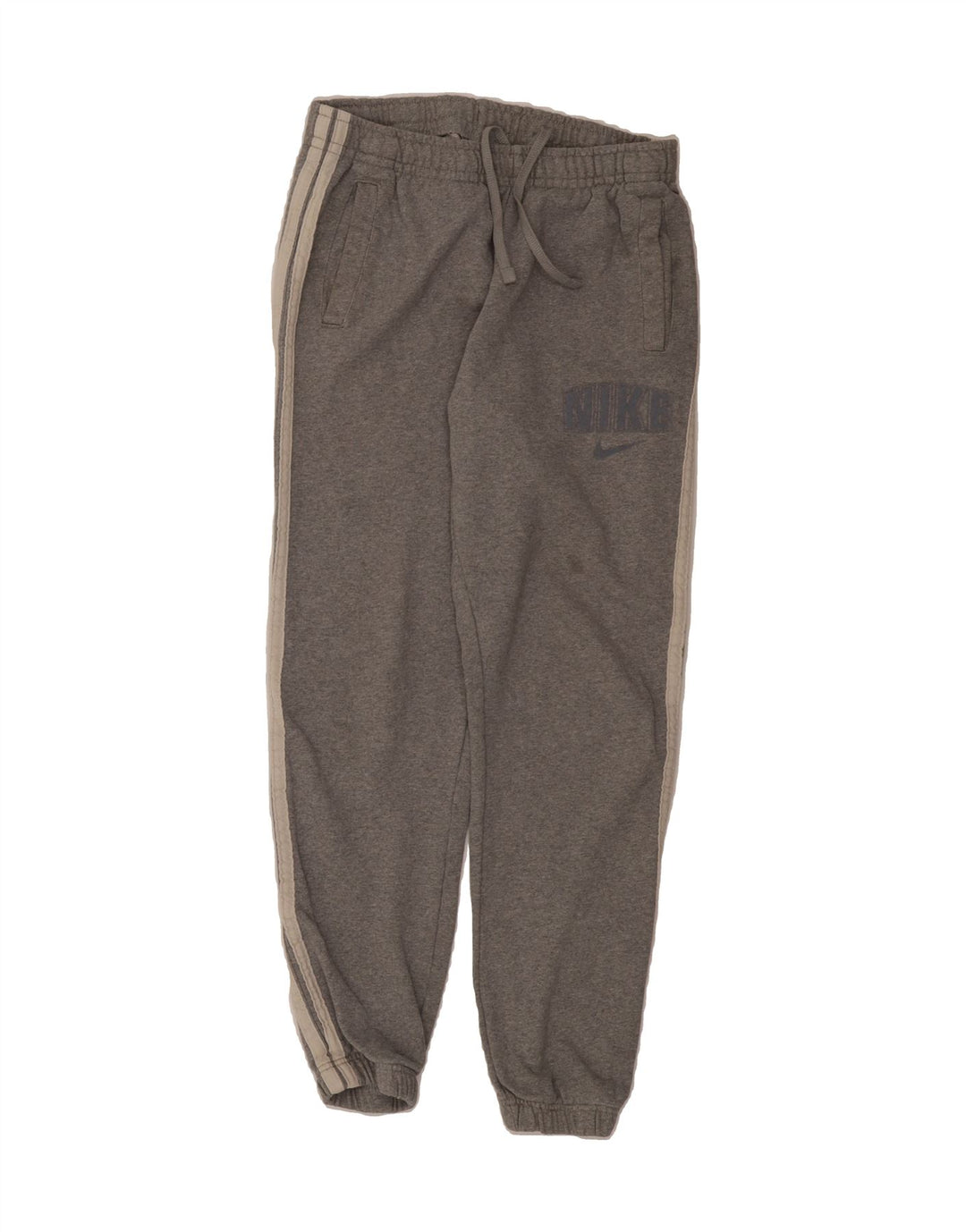 NIKE Mens Graphic Tracksuit Trousers Joggers Small  Grey Cotton Vintage Nike and Second-Hand Nike from Messina Hembry 