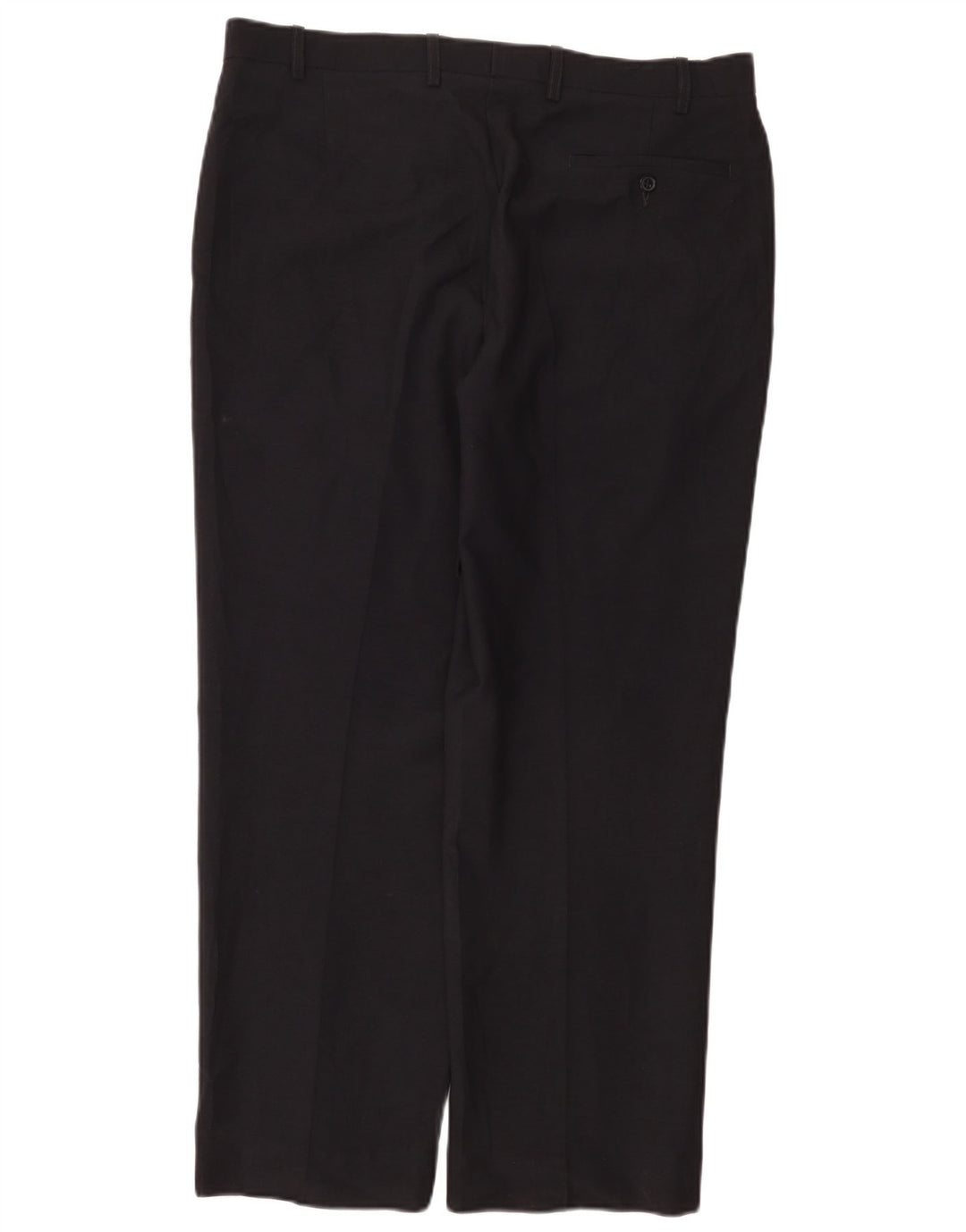 Pantaloni da abito dritti su misura da uomo Marks & Spencer W36 L29 Blu Navy