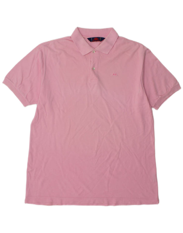 Polo Kappa Uomo Large Rosa In Cotone