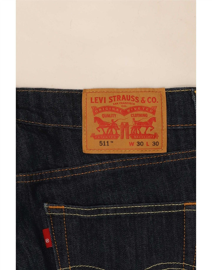Jeans Levi's Uomo 511 Slim W30 L30 Cotone Blu Navy