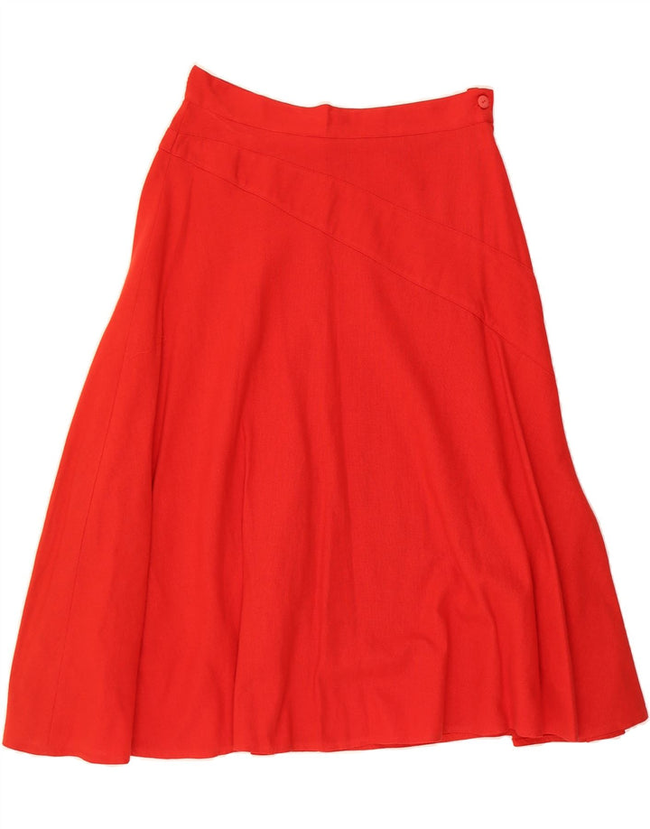 VINTAGE Womens A-Line Skirt IT 46 Large W32  Red Polyester Vintage Vintage and Second-Hand Vintage from Messina Hembry 