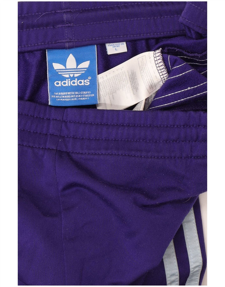 Pantaloni da tuta da uomo ADIDAS grandi viola in poliestere