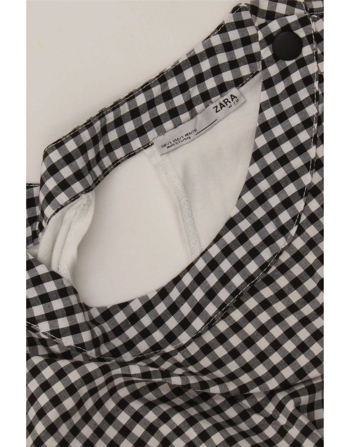 Camicetta oversize da donna Zara Top UK 10 Small Black Gingham
