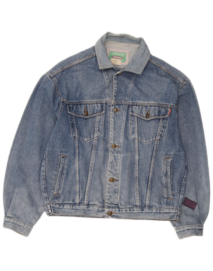 Casucci Giacca in denim da uomo UK 40 Large Blu Cotone