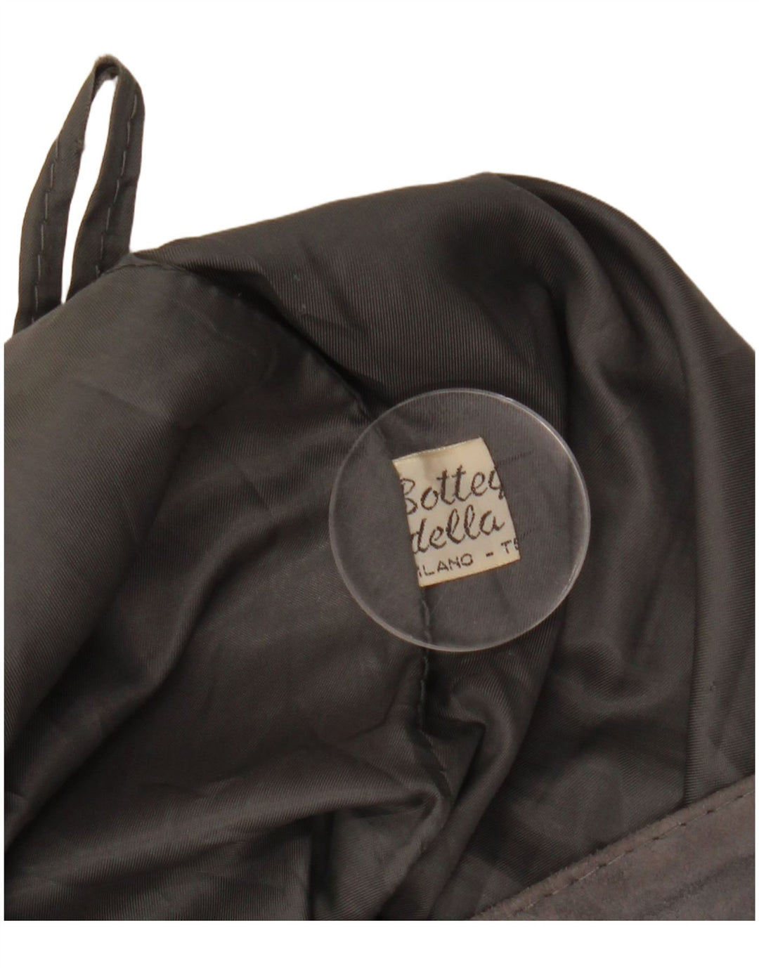 Gonna da donna in pelle scamosciata VINTAGE IT 44 W27 L26 Grigio