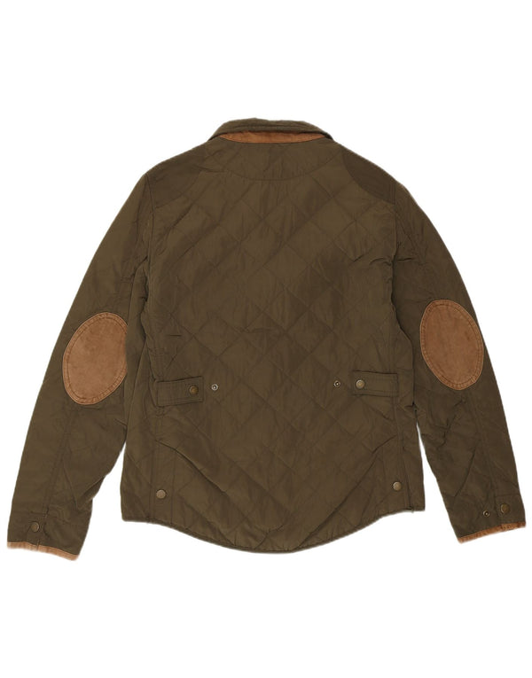 Giacca trapuntata da donna Massimo Dutti EU 38 Nylon verde medio