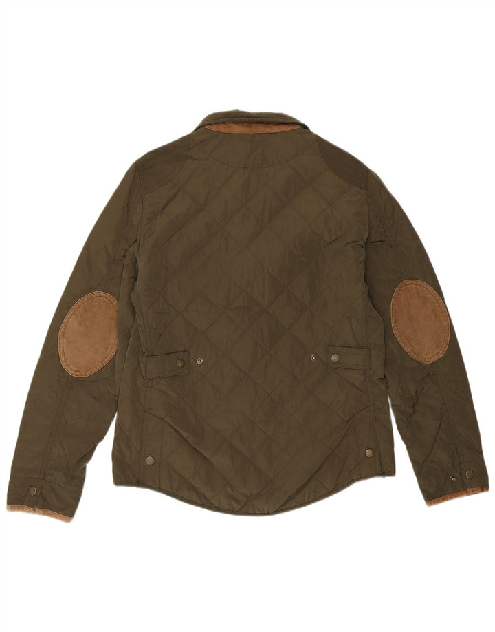Giacca trapuntata da donna Massimo Dutti EU 38 Nylon verde medio