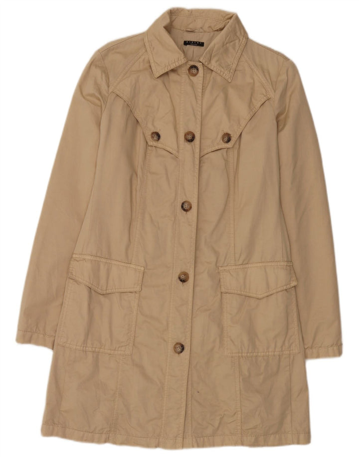 Trench Donna Sisley IT 44 Cotone Beige Medio
