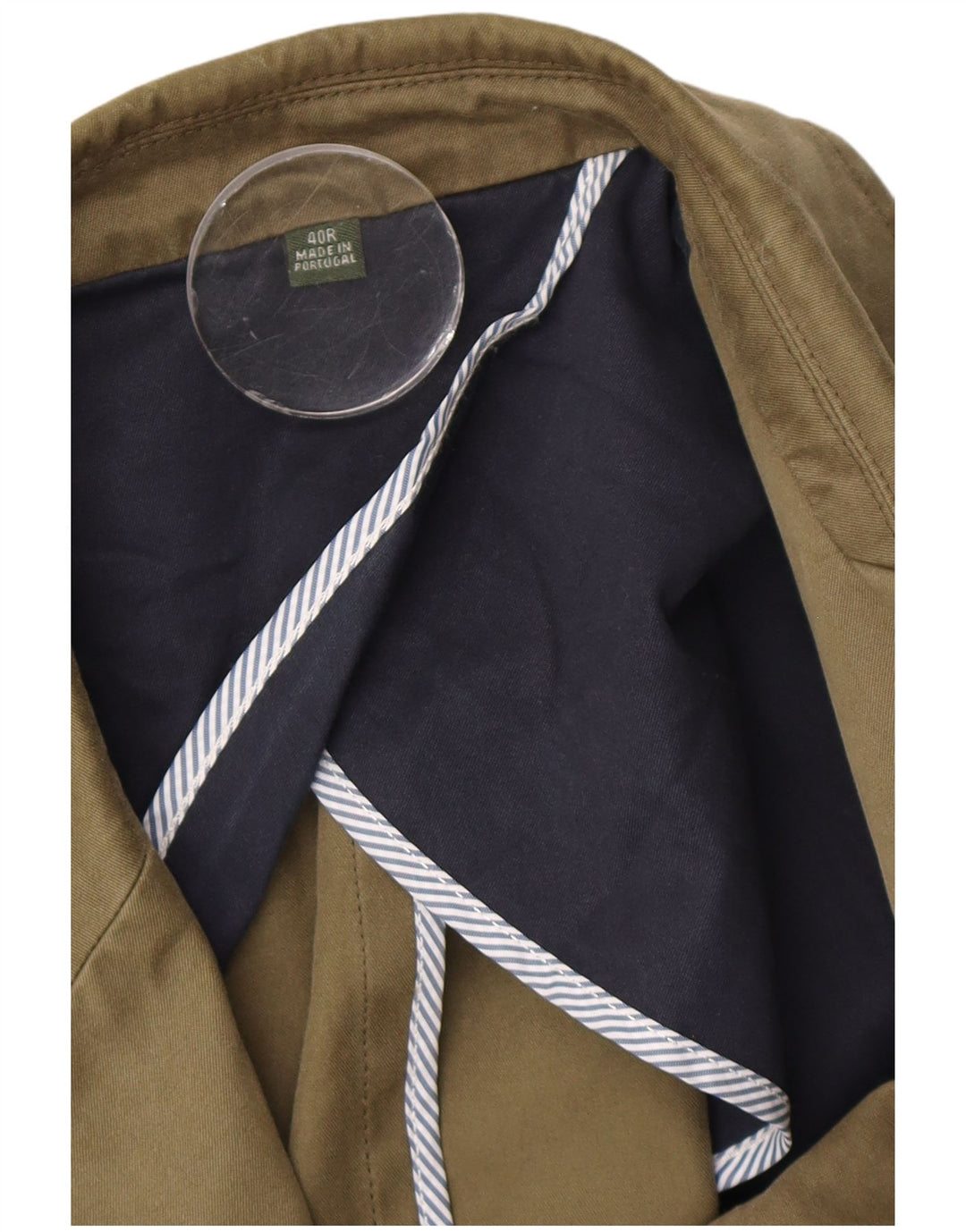 Giacca blazer da uomo a 2 bottoni Orvis UK 40 grande cotone kaki