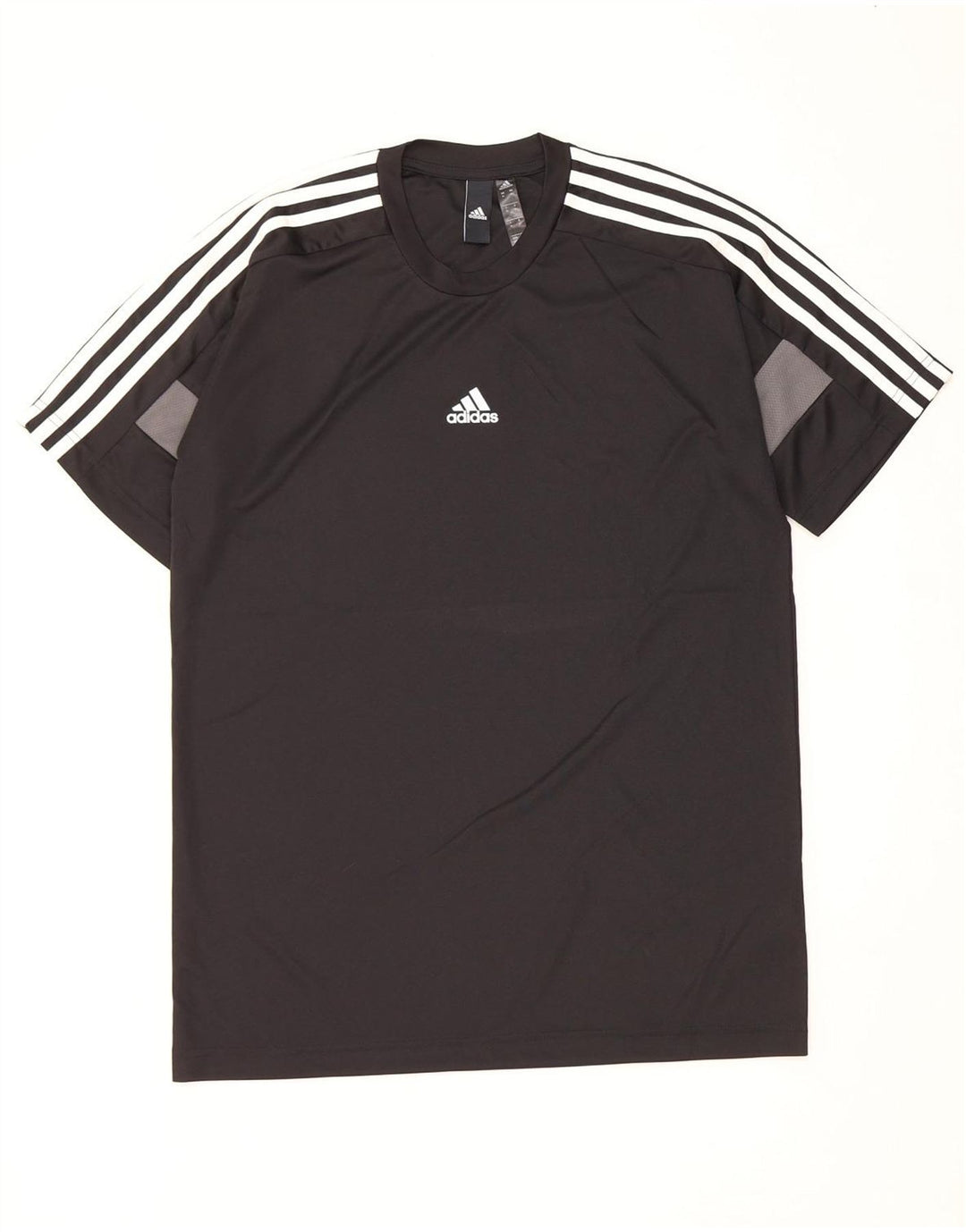 T-shirt Adidas Aeroready da uomo Top in poliestere color block medio nero