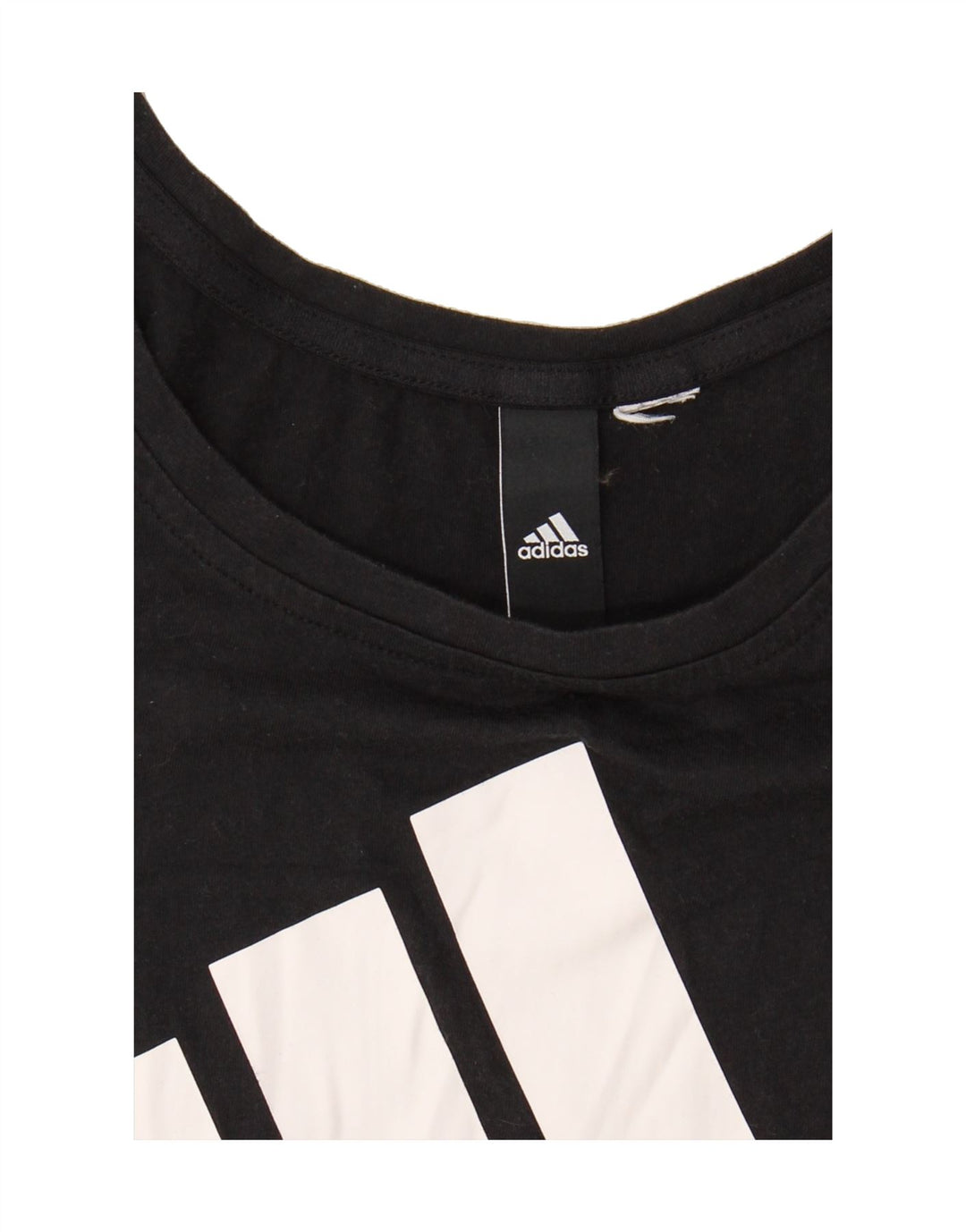 ADIDAS Womens Graphic T-Shirt Top UK 12 Medium Black Vintage Adidas and Second-Hand Adidas from Messina Hembry 