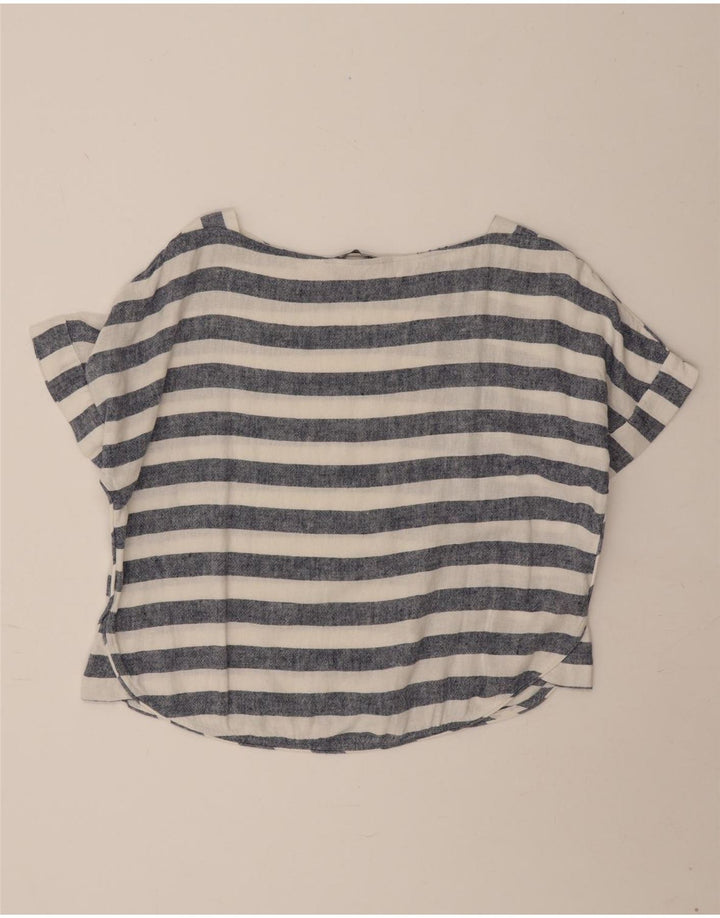 T-shirt oversize da donna Zara UK 14 Blu medio a righe nautiche