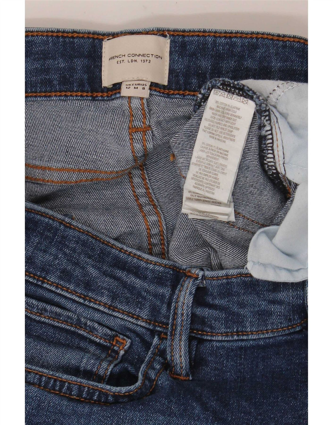 Jeans dritti da donna French Connection UK 12 medio W32 L30 blu