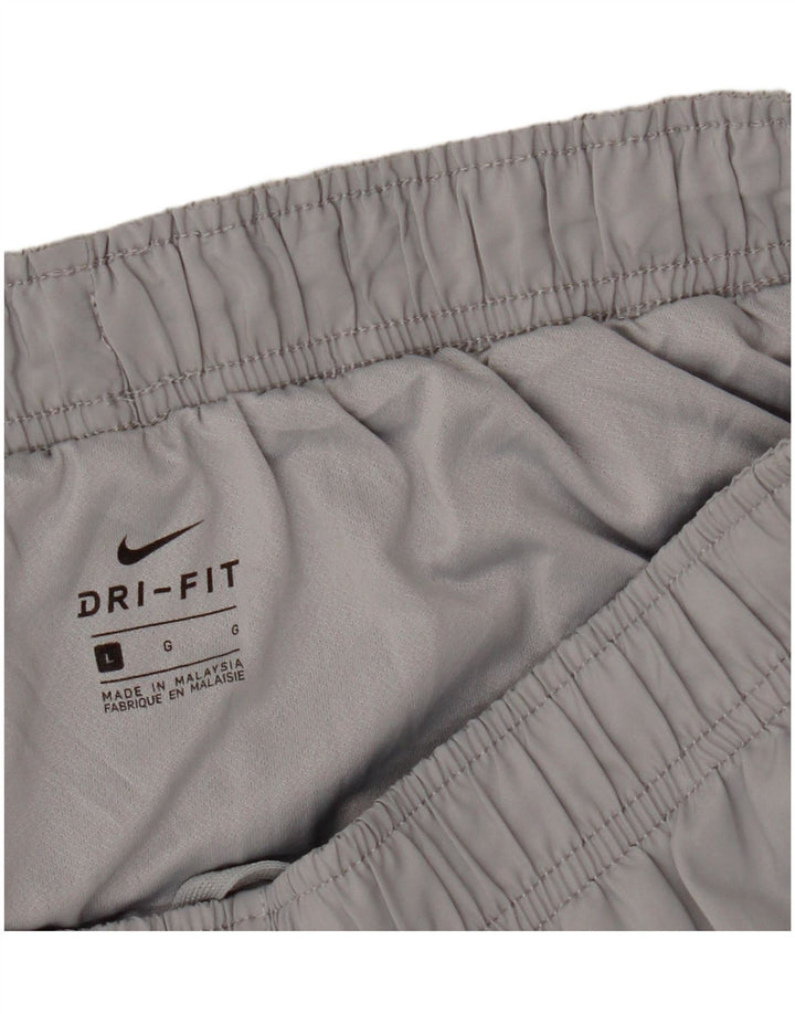 Pantaloncini sportivi NIKE Dri Fit da donna UK 14 Large Grigi