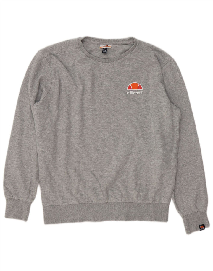 Felpa da uomo Ellesse Maglione grande in cotone grigio
