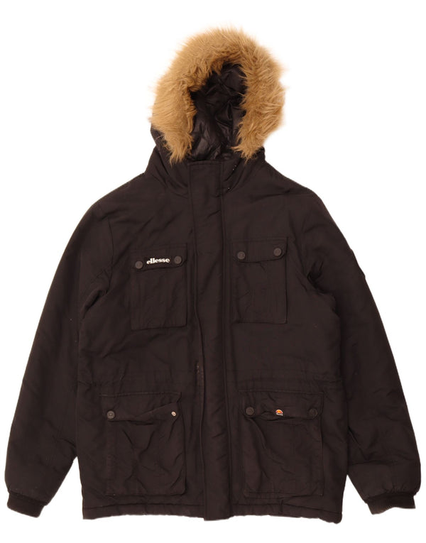 Giacca imbottita con cappuccio da uomo Ellesse UK 42 XL nylon nero