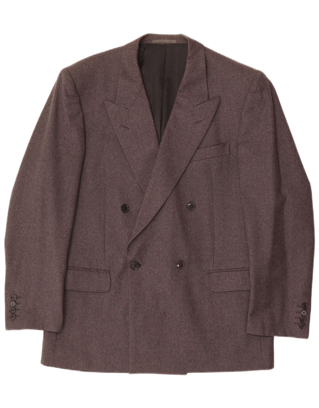 Giacca blazer doppiopetto da uomo Caesar UK 38 Lana grigio medio