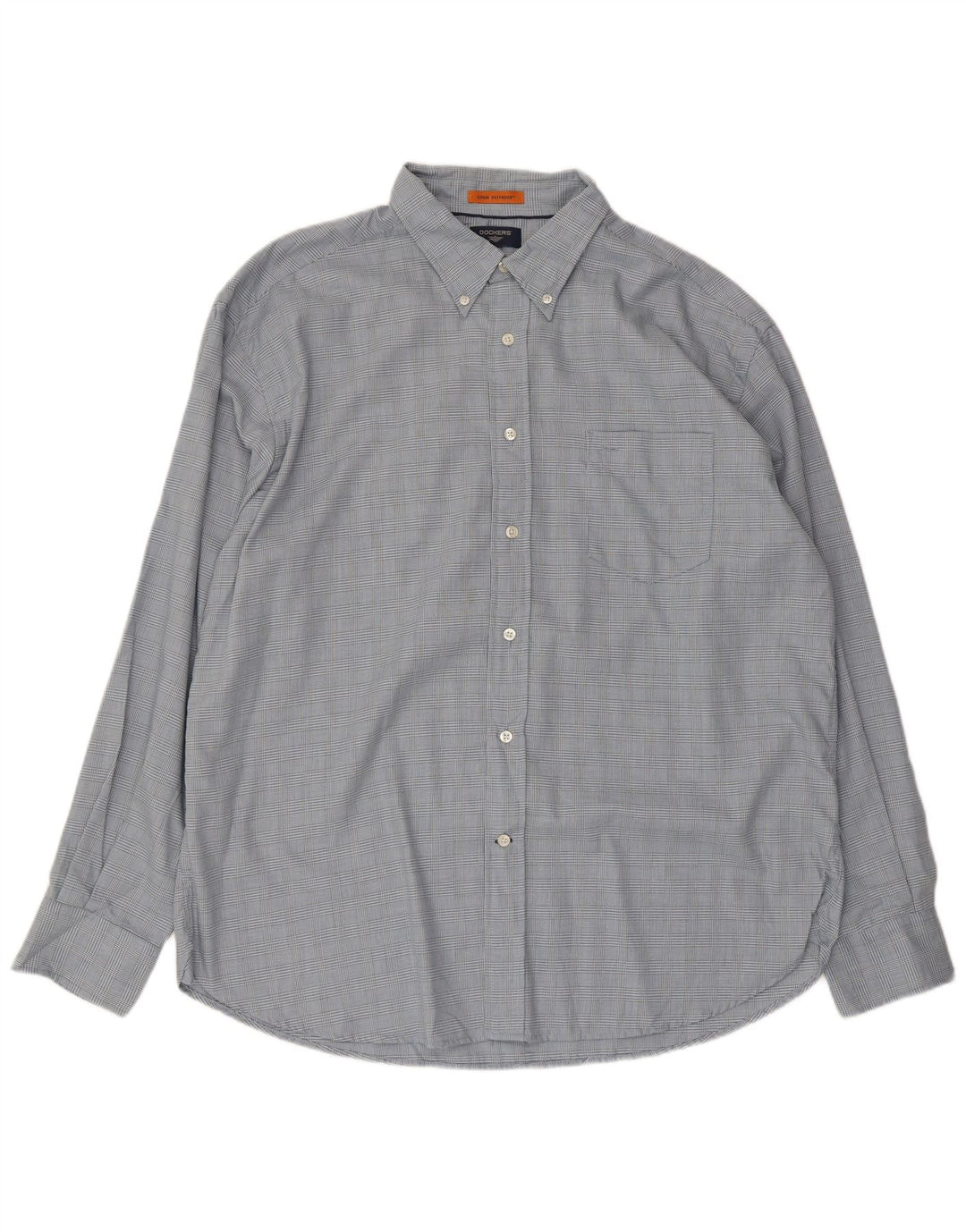 DOCKERS Camicia da uomo Stain Defender XL in cotone a quadri blu