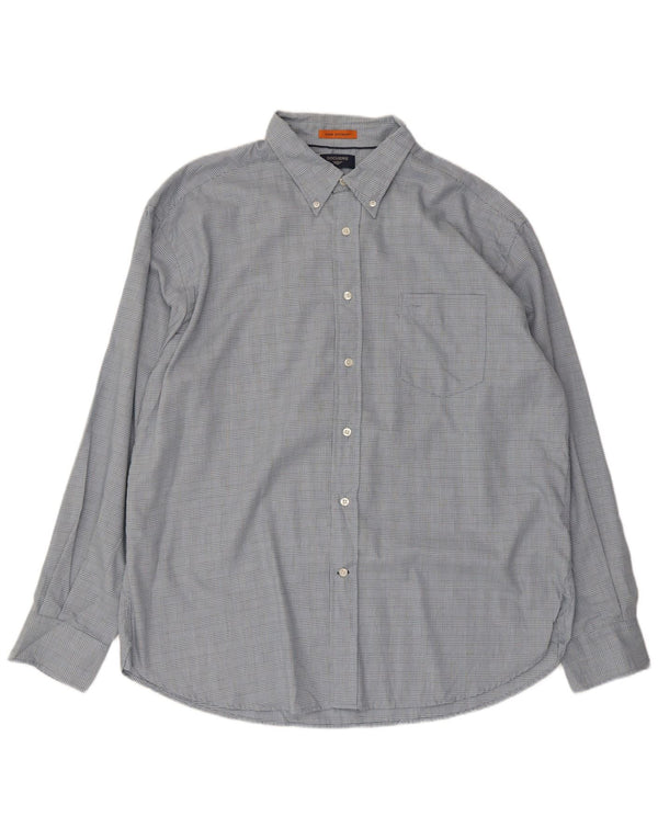 DOCKERS Camicia da uomo Stain Defender XL in cotone a quadri blu