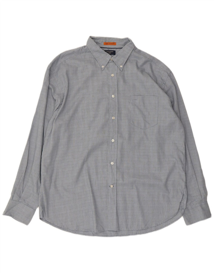 DOCKERS Camicia da uomo Stain Defender XL in cotone a quadri blu