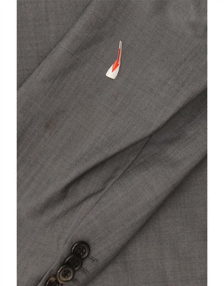 Giacca blazer a 2 bottoni da uomo Hugo Boss EU 48 lana grigio medio