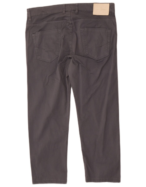 Pantaloni corti dritti da uomo SIVIGLIA W35 L25 in cotone a righe grigie