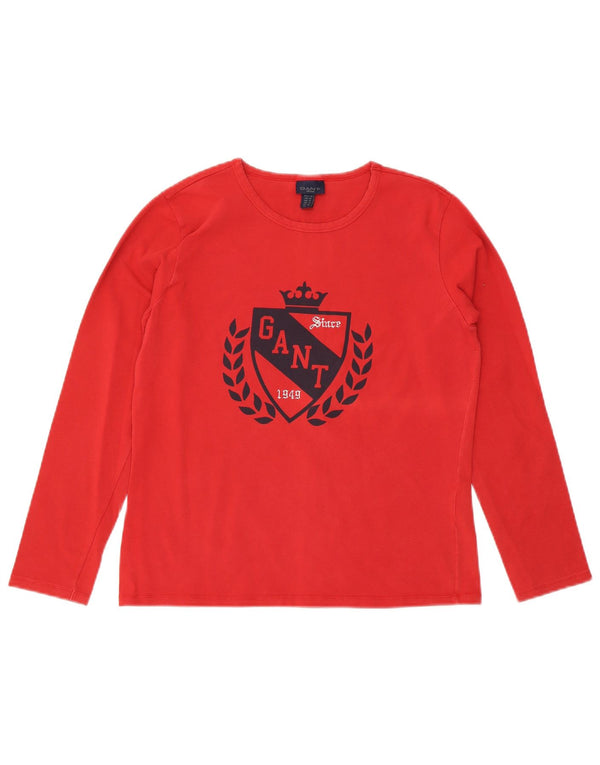 T-shirt grafica da donna Gant Top UK 18 XL rosso cotone