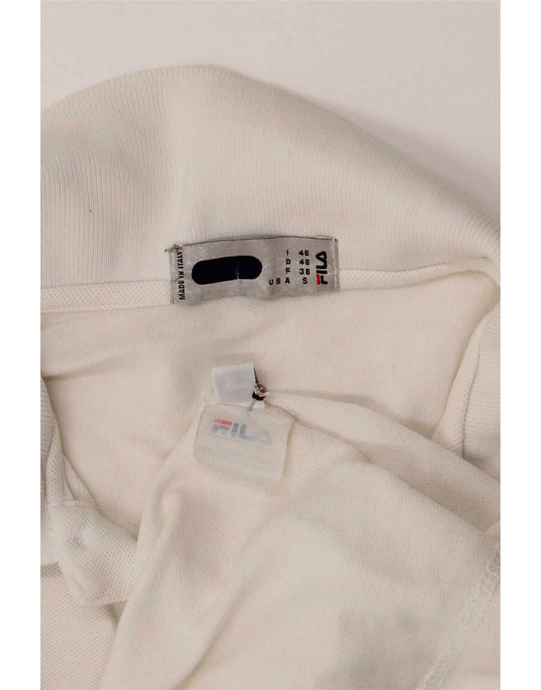 Polo Uomo Fila IT 46 Small Cotone Bianco